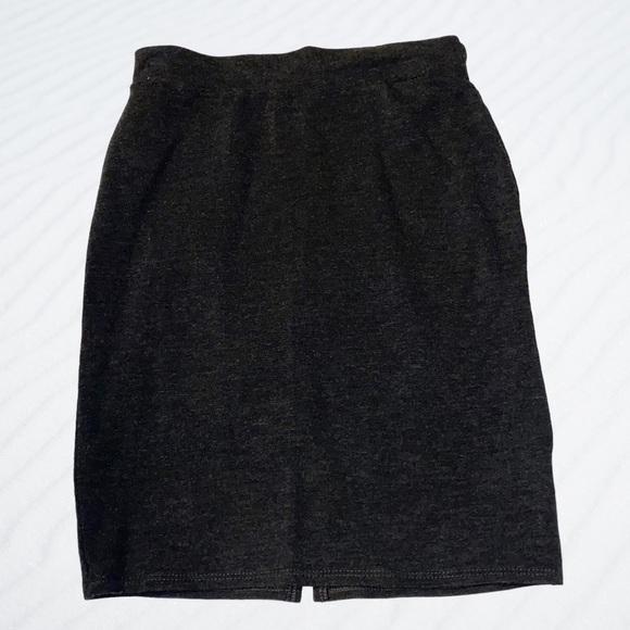 Charlotte Russe Dresses & Skirts - Charlotte Russe Skirt Dark Grey Gray Mini Slit Pull-On Small